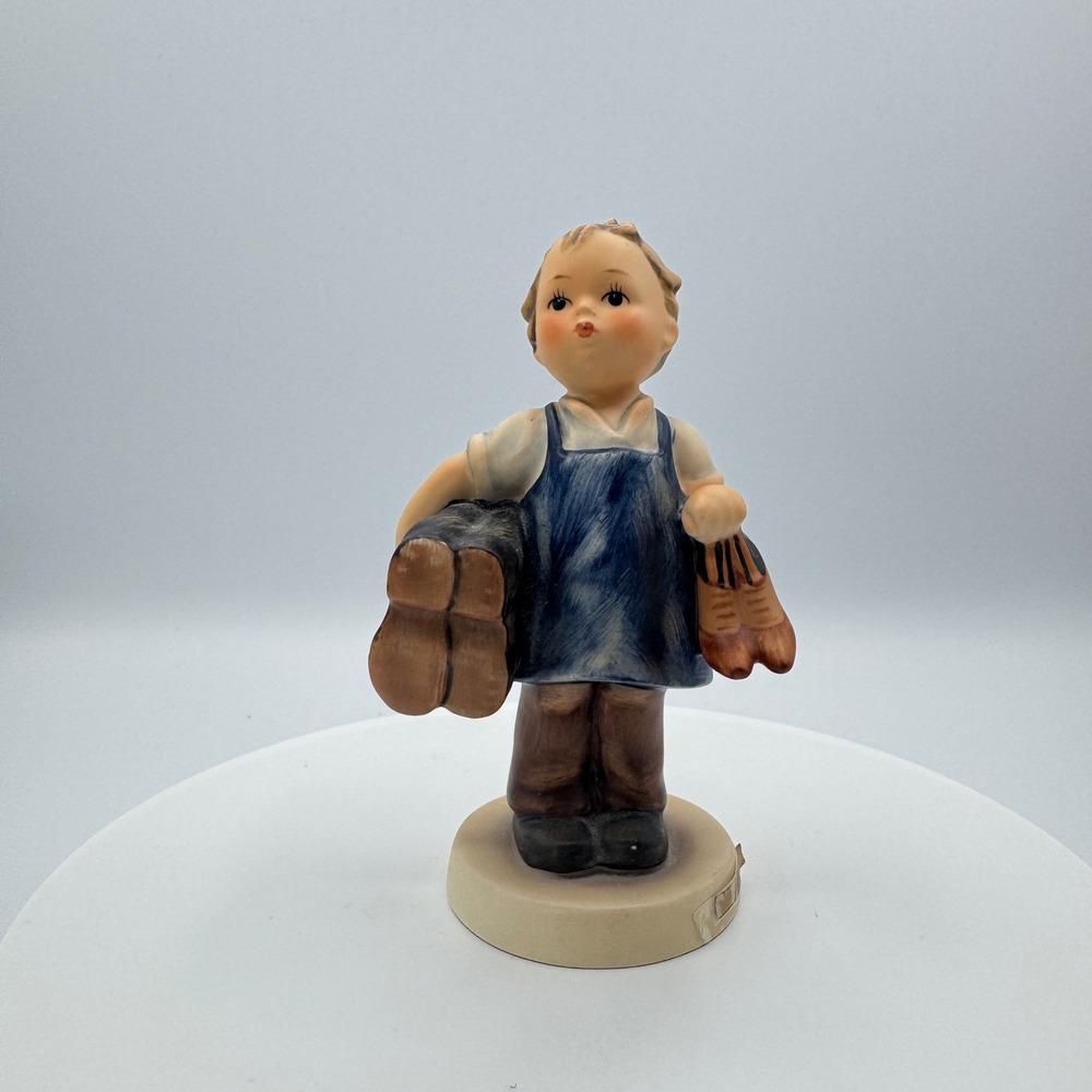 Goebel Hummel Boots Figurine 143/0 TMK-6 W Germany Boy Cobbler Vintage Porcelain